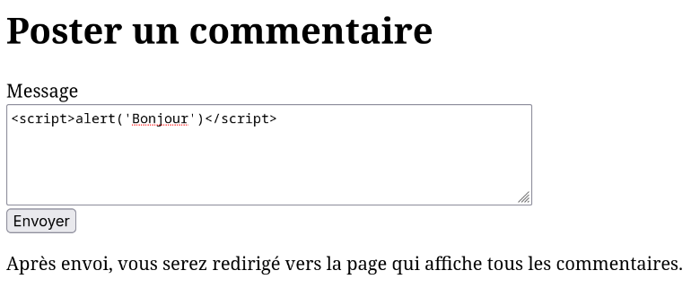 Formulaire malveillant