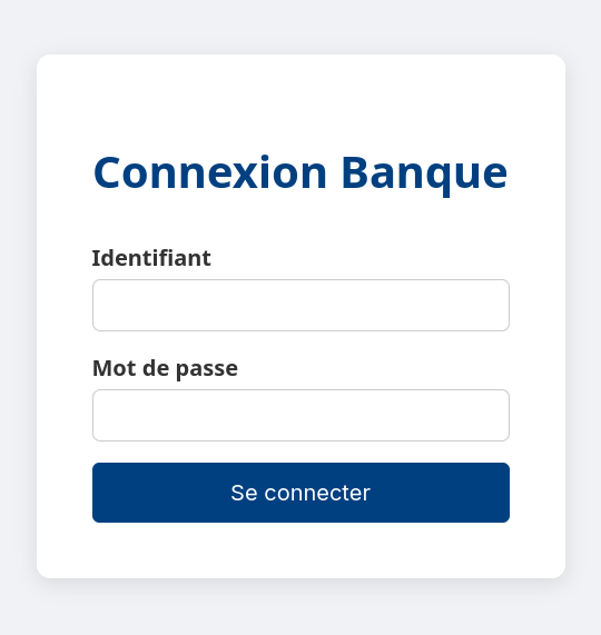 site de la banque